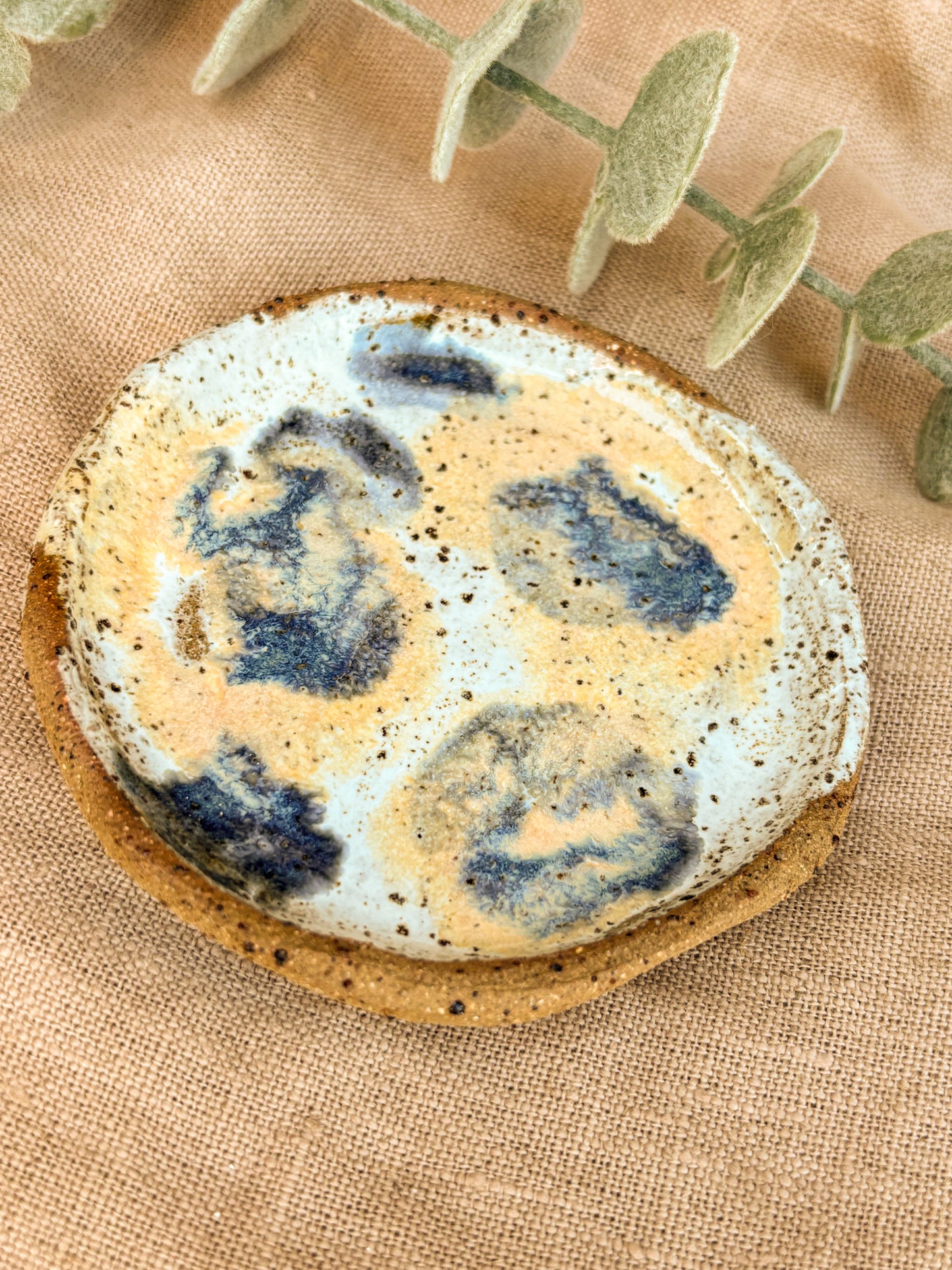 Handmade Trinket dish, Blue Corals