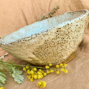 Handmade Salad Bowl, Snow