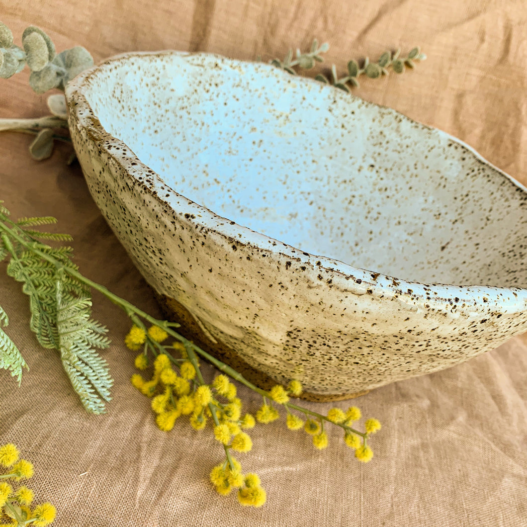 Handmade Salad Bowl, Snow