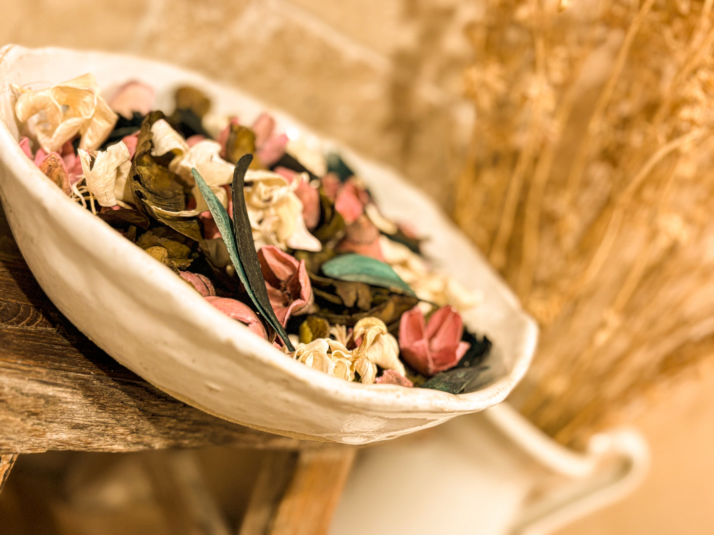 Rustic Plain White Bowl,Pot Pourri