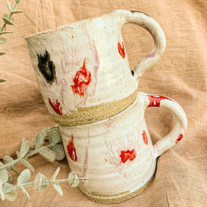 Handmade Mug, Cherry Dot