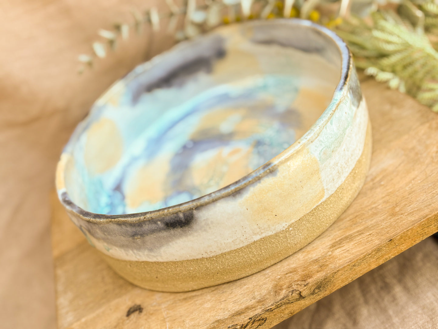 Handmade Dog Bowl, Blue Boy