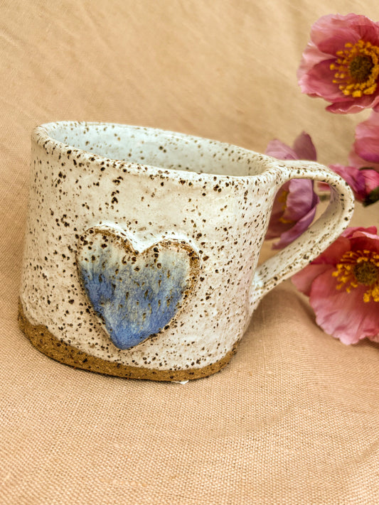 Handmade Mug, Blue Heart