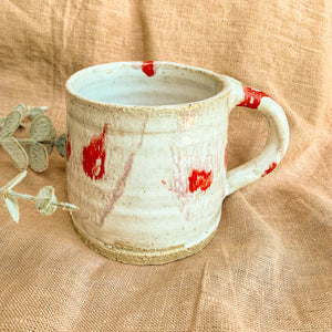 Handmade Mug, Cherry Dot