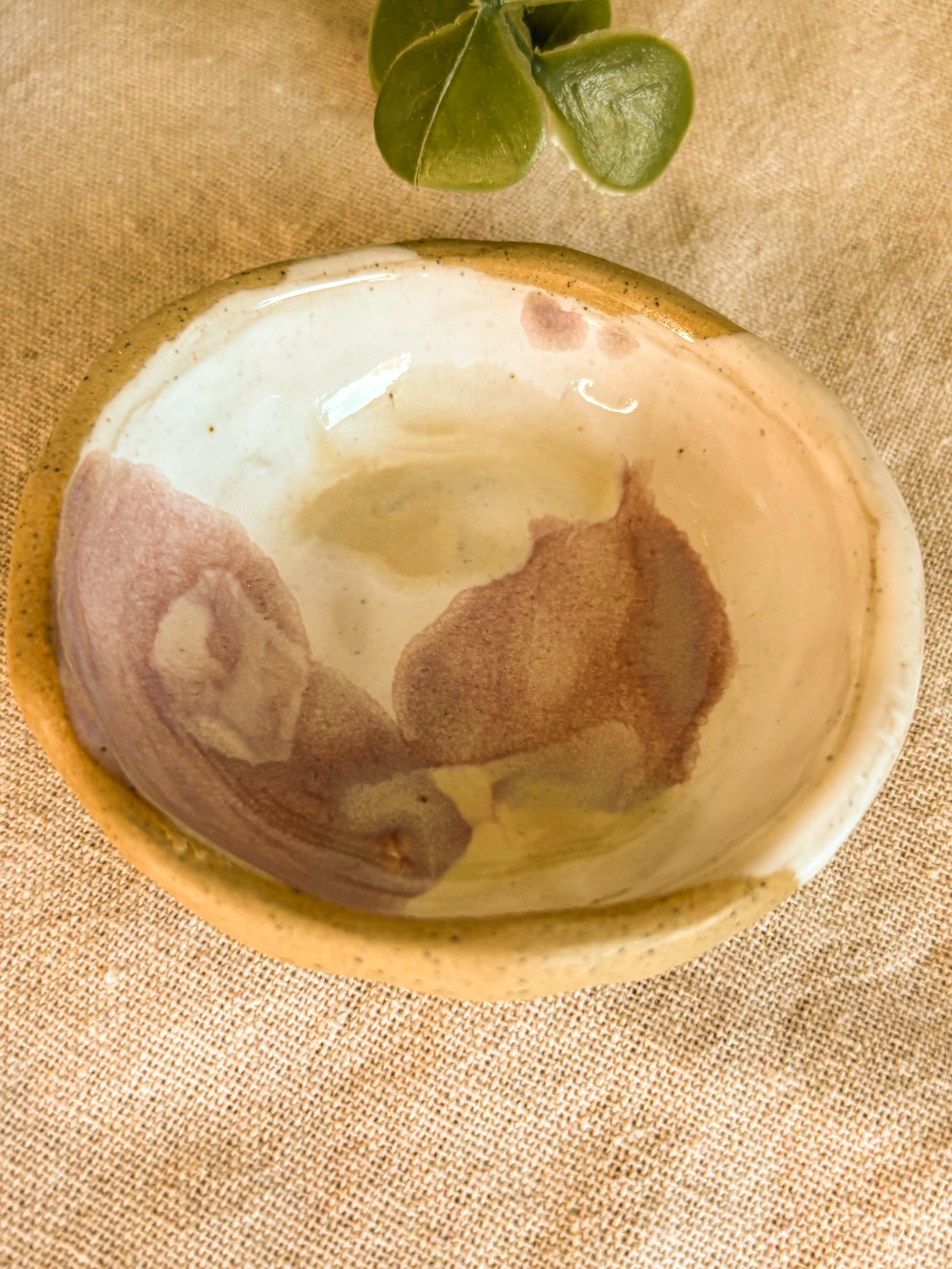 Ceramic trinket dish with lilac petal detail