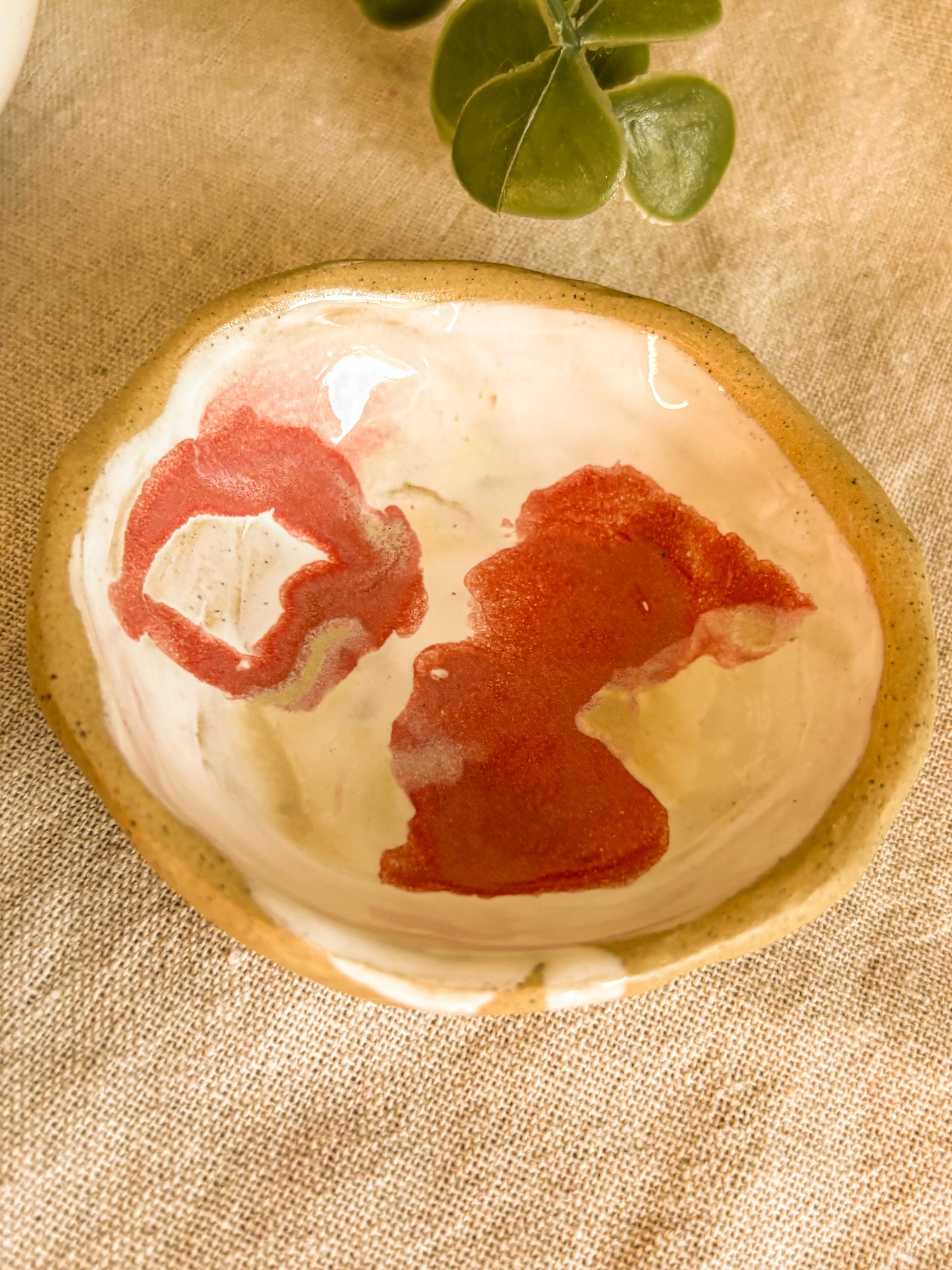 Handmade Small Trinket Dish, Cotton Candy