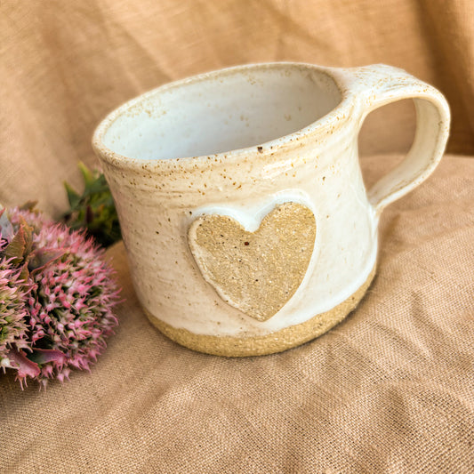 Handmade Mug, Neutral Heart