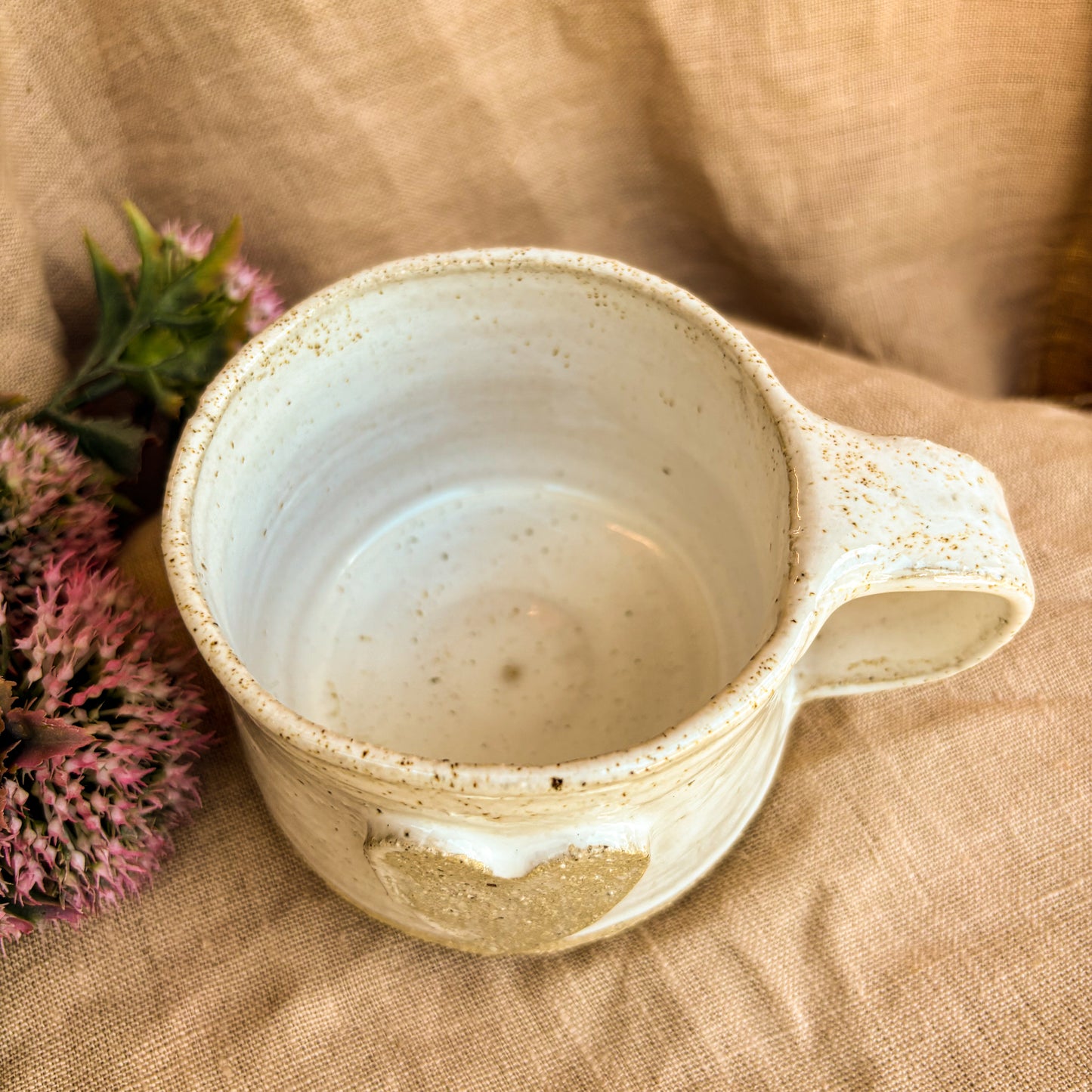 Handmade Mug, Neutral Heart