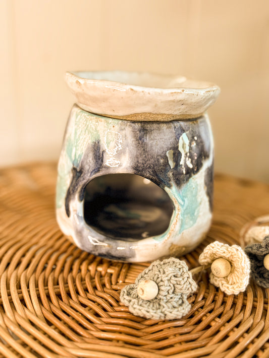 Handmade Oil Burner, Dark Blue