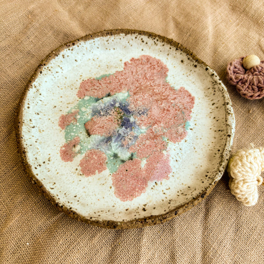 Handmade Trinket Dish, Pink Splatter