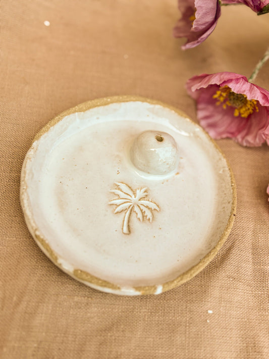 Handmade Incense Holder, Round Palm Tree