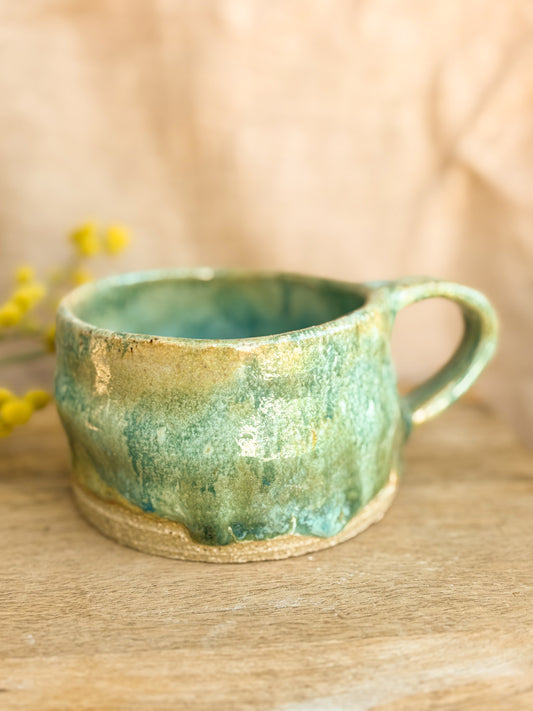 Handmade Mug, Seagrass & Clay