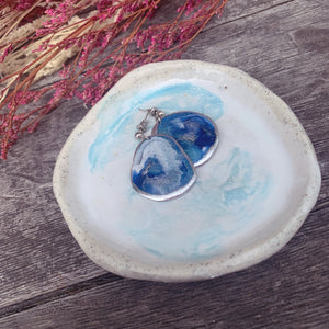 Trinket Dish, Blue Palm