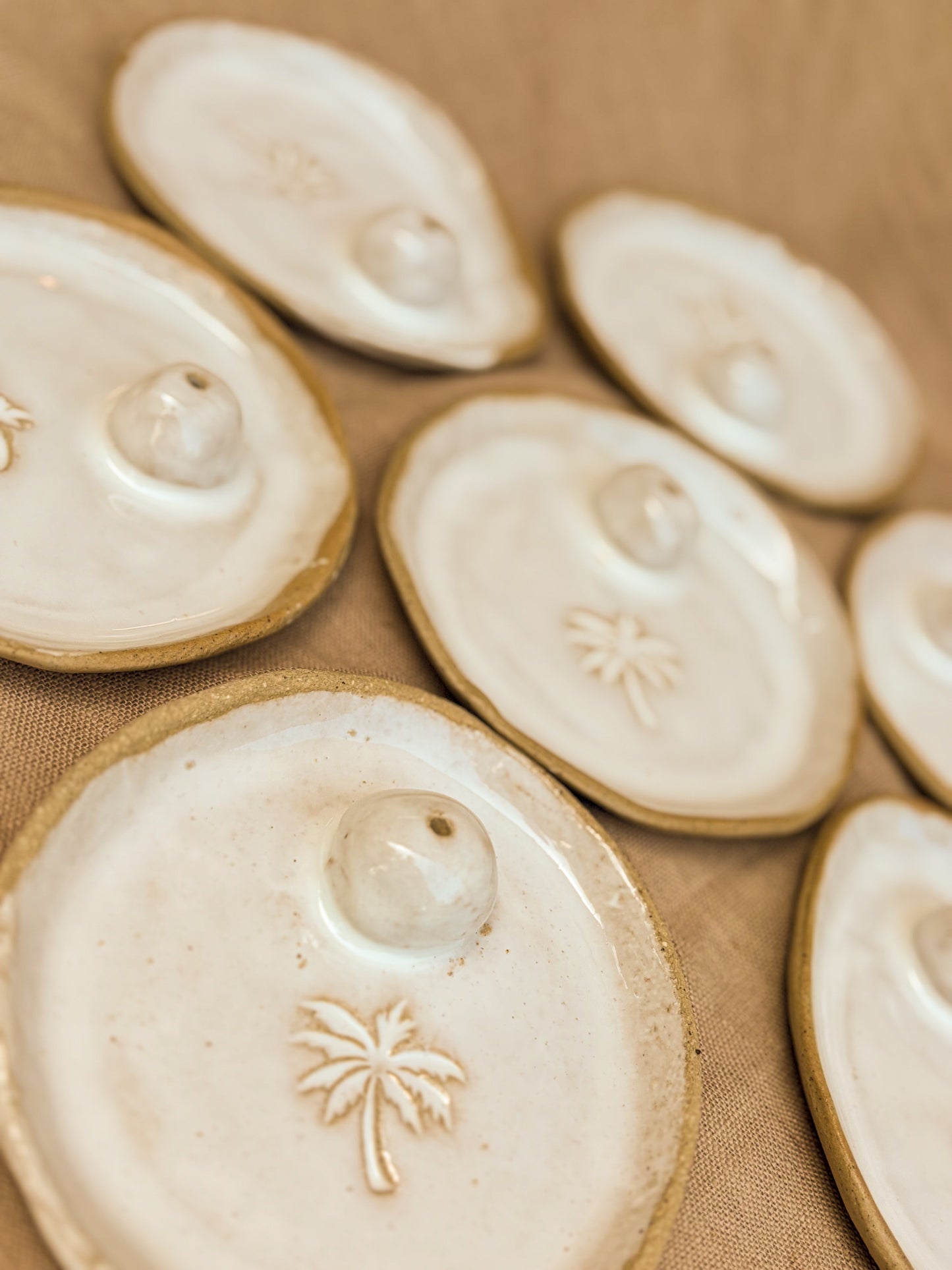 Handmade Incense Holder, Round Palm Tree