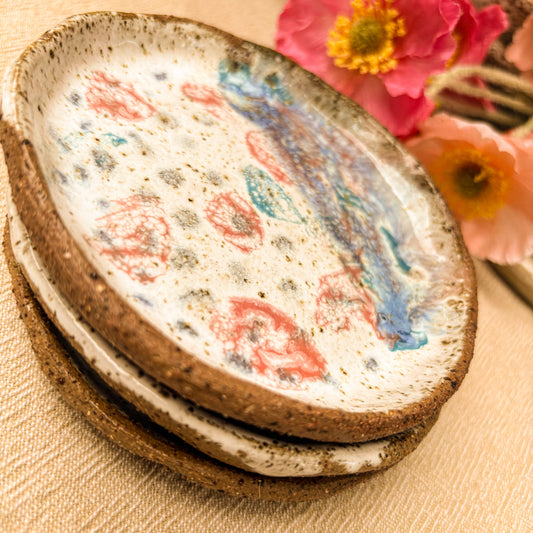 Handmade Trinket Dish, Pink Splodge